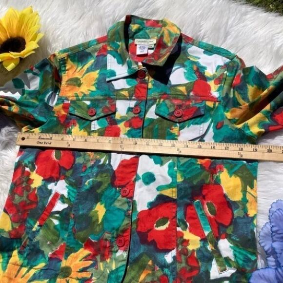 Coldwater Creek Size PM Floral Jacket Spring Cute - Picture 3 of 9